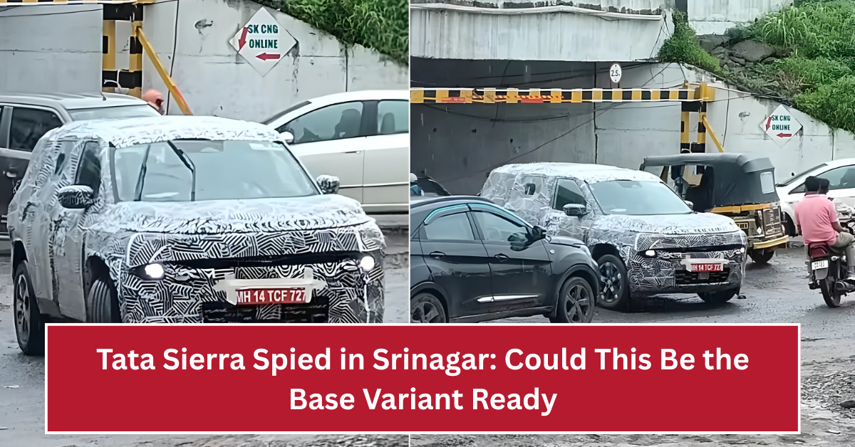 Tata Sierra Spied in Srinagar: Could This Be the Base Variant Ready to Hit the Roads?